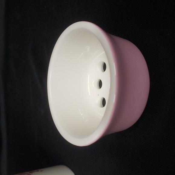 Ganz NWT Floral Ceramic Vase with Arranger and Love Quote, Pink & Ivory - Picture 7 of 9